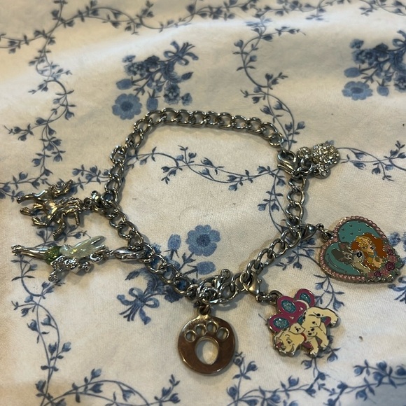 Disney Charm Bracelet | Lady & the Tramp, 101 Dalmatians, Tinker Bell + More - Picture 1 of 5